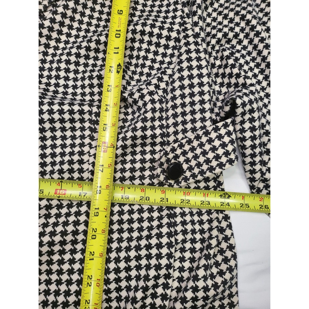 Julian Taylor New York Houndstooth Longline Jacket Blazer Black White Size 22W - Picture 6 of 7